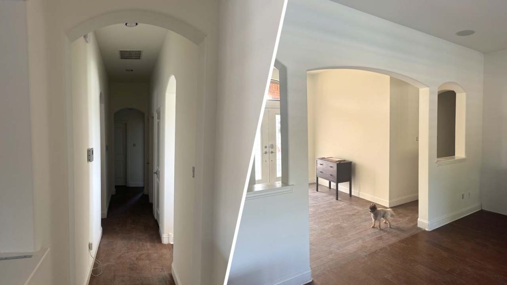 A beautifully painted home interior, perfectly executed by trusted painters in Fort Worth, TX.