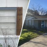 Split image showing a freshly painted window and the property, highlighting the detailed, comprehensive work of Stellar Painting—one of the trusted exterior painting companies in Fort Worth.