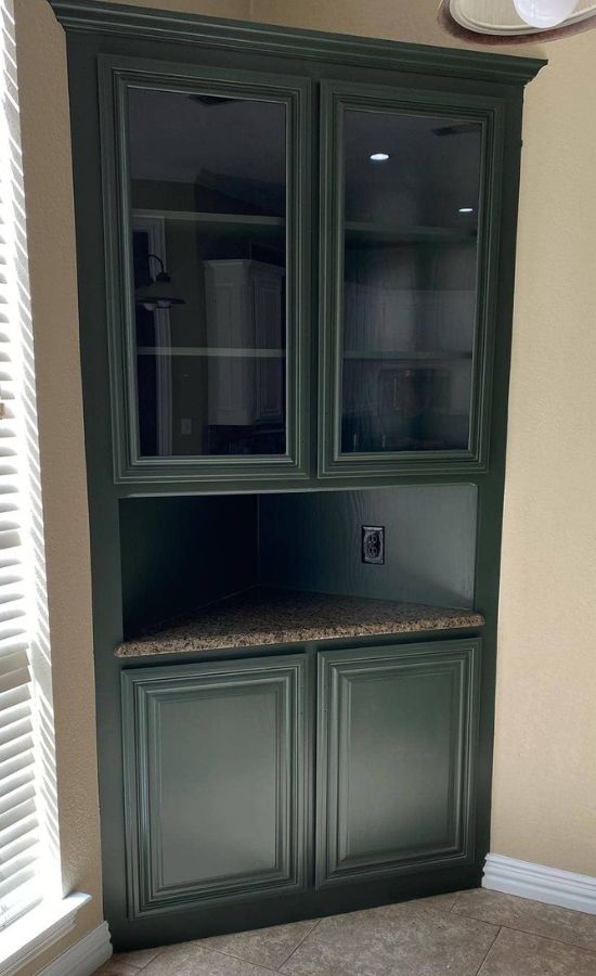 The newly painted kitchen done by the painting contractors.