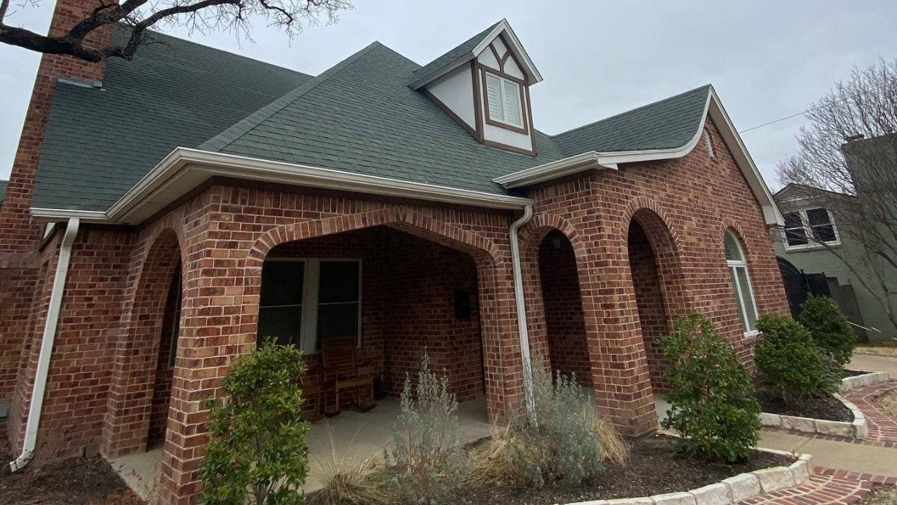 A newly painted exterior of a house in Fort Worth, TX.