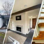 This is a house painting project by Stellar Painting in Diamond Hill-Jarvis Fort Worth, TX, highlighting exterior siding, a painted living room, and refinished stairs.