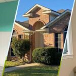 This is a split image of painting services done by Stellar Painting.