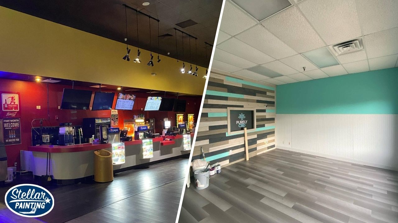 Commercial Painting Park Glen Fort Worth TX - Flexible Commercial - Stellar Painting A newly painted counter and interior in Fort Worth.
