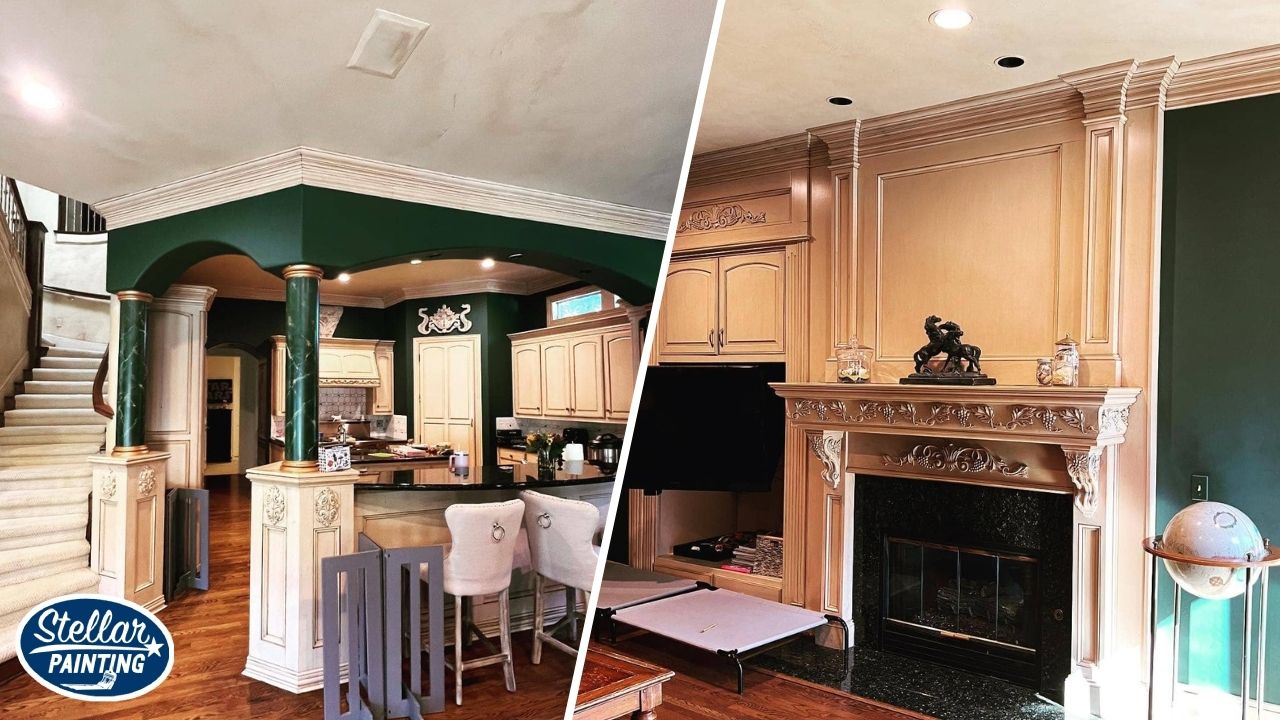 This is an example of interior painting done by Stellar Painting in Fort Worth, TX.
