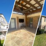 A split image of three houses in Fort Worth, TX.